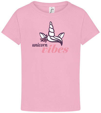 Unicorn Vibes Design - Comfort girls' t-shirt PINK ORCHID front
