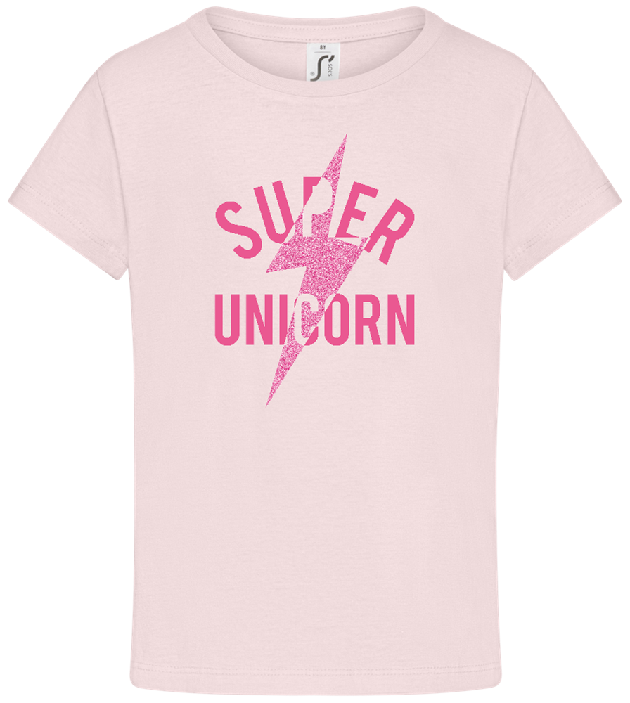 Super Unicorn Design - Comfort girls' t-shirt MEDIUM PINK front