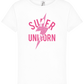 Super Unicorn Design - Comfort girls' t-shirt WHITE front