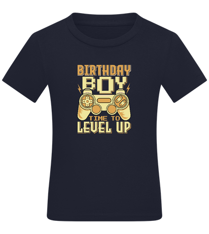 Level Up Design - Comfort boys fitted t-shirt_FRENCH NAVY_front