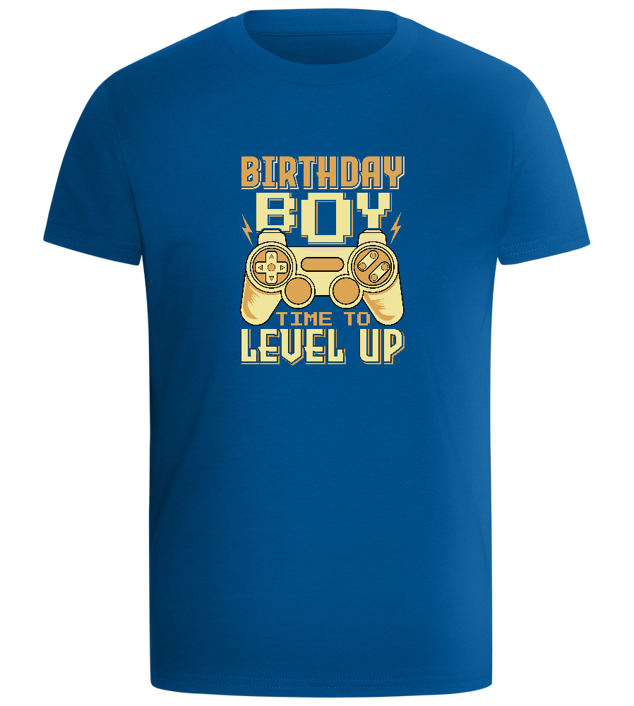 Level Up Design - Comfort boys fitted t-shirt ROYAL front