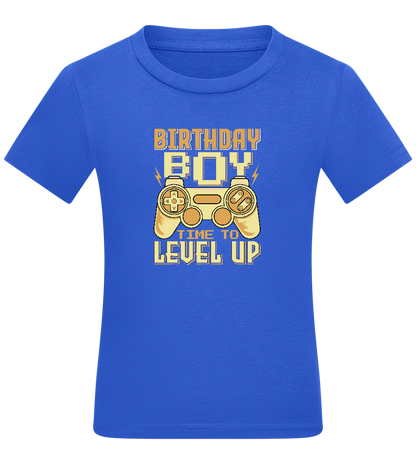 Level Up Design - Comfort boys fitted t-shirt_ROYAL_front