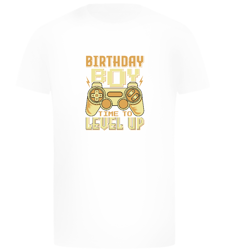 Level Up Design - Comfort boys fitted t-shirt WHITE front