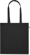 Premium colored organic cotton tote bag_BLACK_front