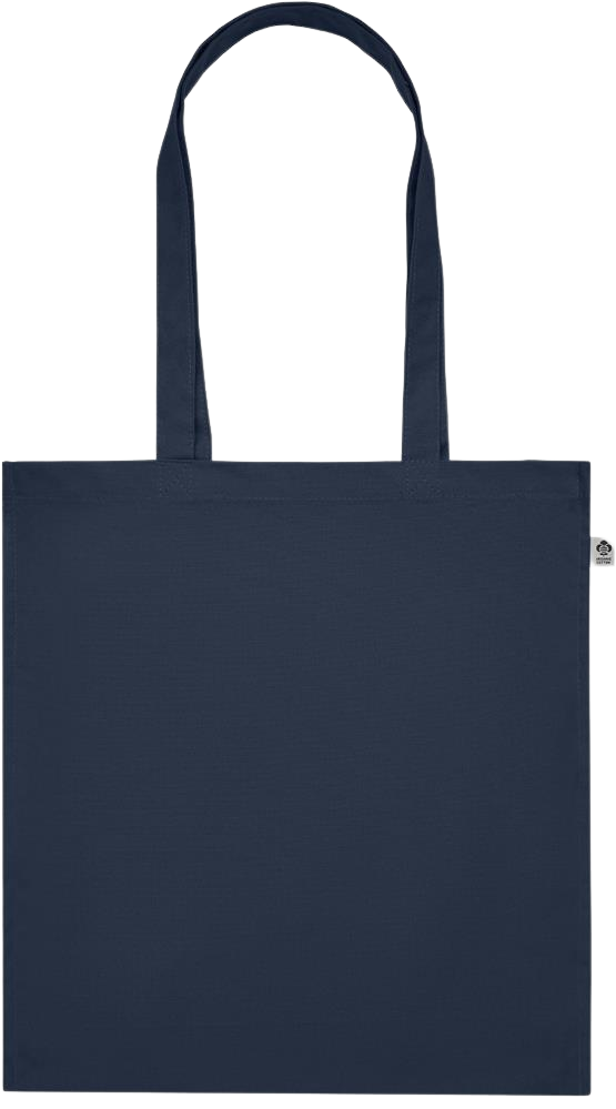 Premium colored organic cotton tote bag_FRENCH NAVY_front