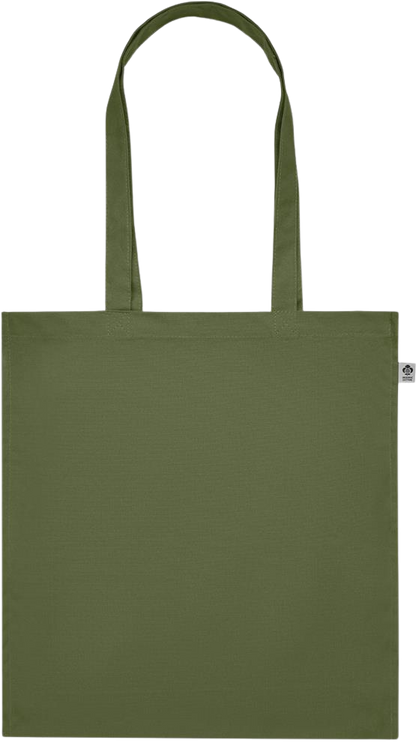 Premium colored organic cotton tote bag_GREEN_front