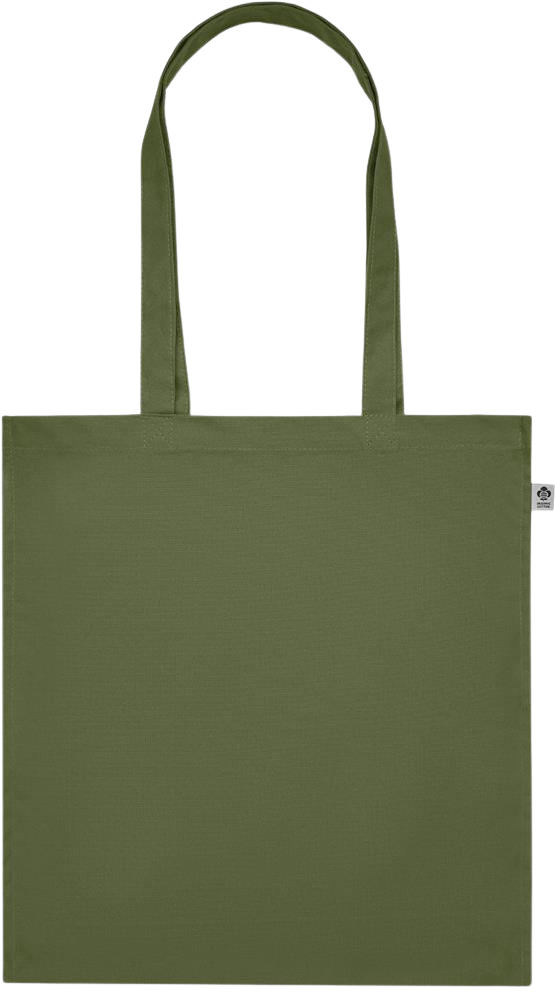 Premium colored organic cotton tote bag_GREEN_front