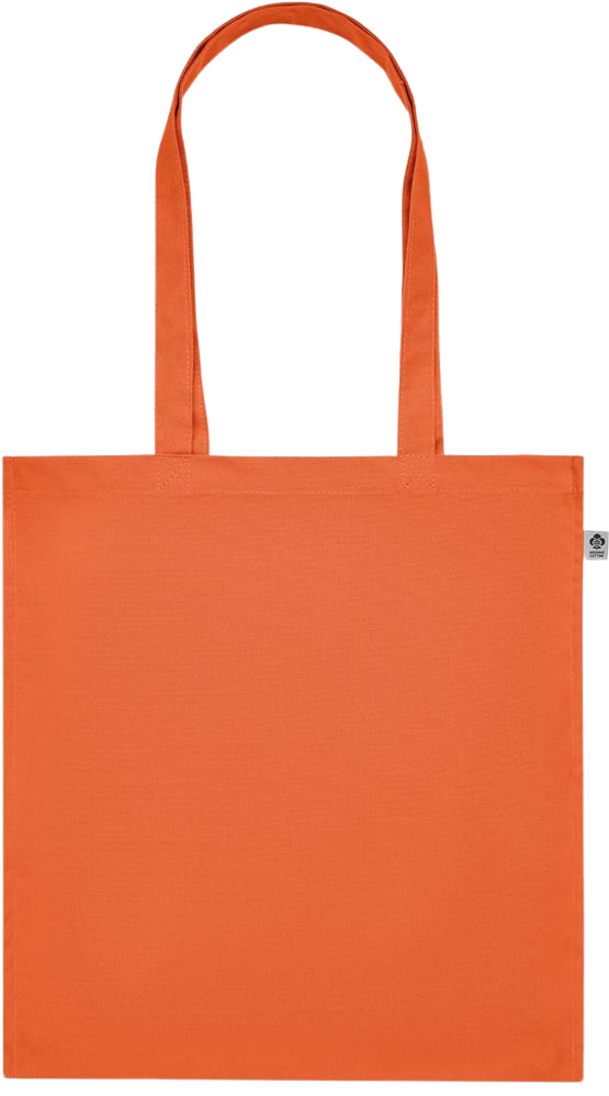 Premium colored organic cotton tote bag_ORANGE_front