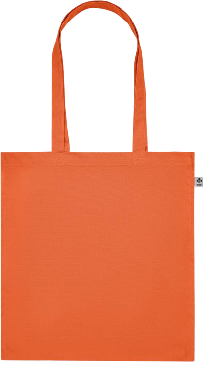 Premium colored organic cotton tote bag_ORANGE_front