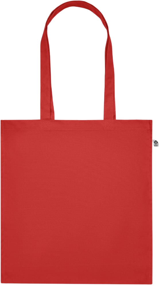 Premium colored organic cotton tote bag_RED_front