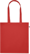 Premium colored organic cotton tote bag_RED_front