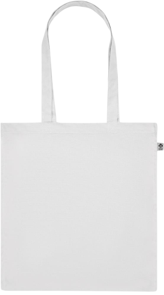 Premium colored organic cotton tote bag_WHITE_front