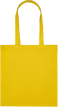 Premium colored organic cotton tote bag_YELLOW_front