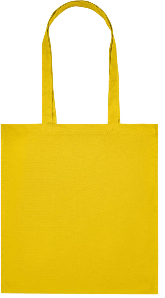 Premium colored organic cotton tote bag_YELLOW_front