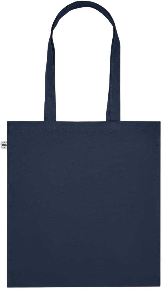 Premium colored organic cotton tote bag_FRENCH NAVY_back