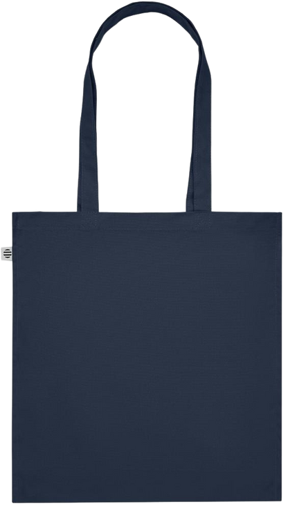 Premium colored organic cotton tote bag_FRENCH NAVY_back