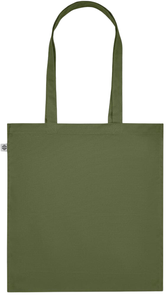 Premium colored organic cotton tote bag_GREEN_back