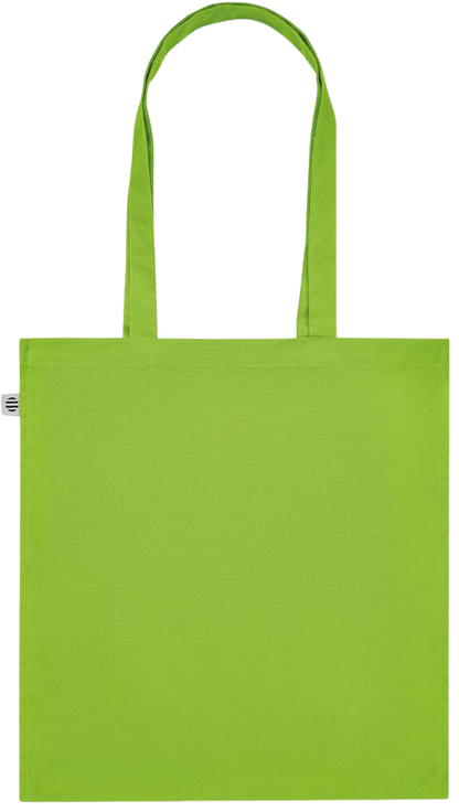 Premium colored organic cotton tote bag_LIME_back