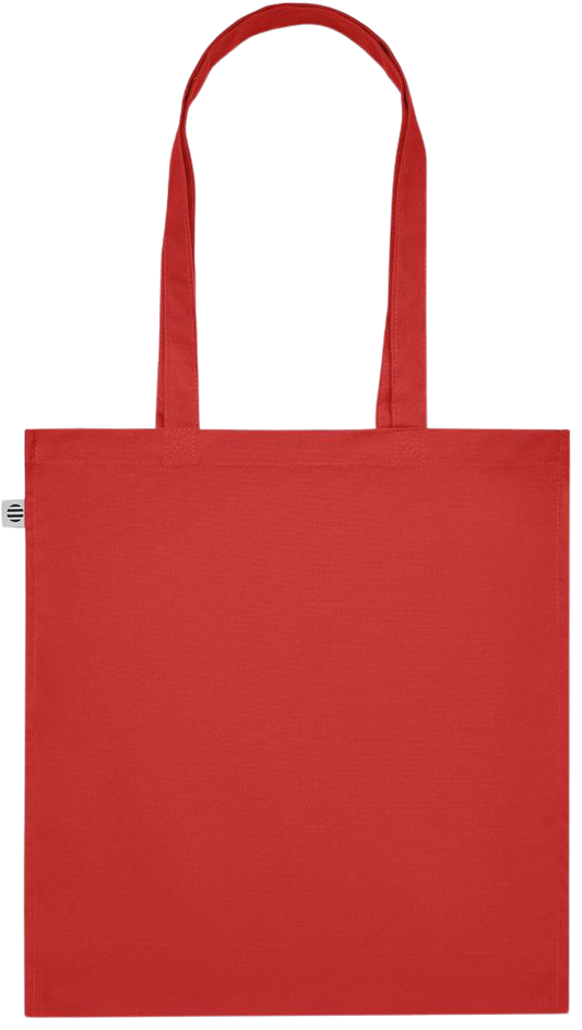 Premium colored organic cotton tote bag_RED_back
