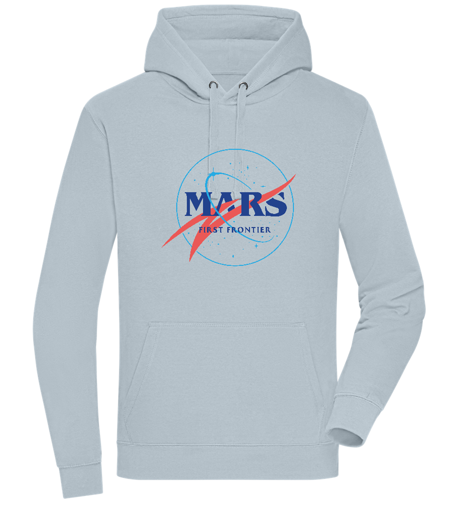 Mars First Frontier Design - Premium unisex hoodie_CREAMY BLUE_front