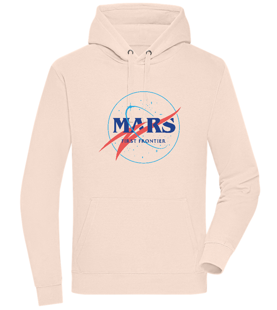 Mars First Frontier Design - Premium unisex hoodie_LIGHT PEACH ROSE_front