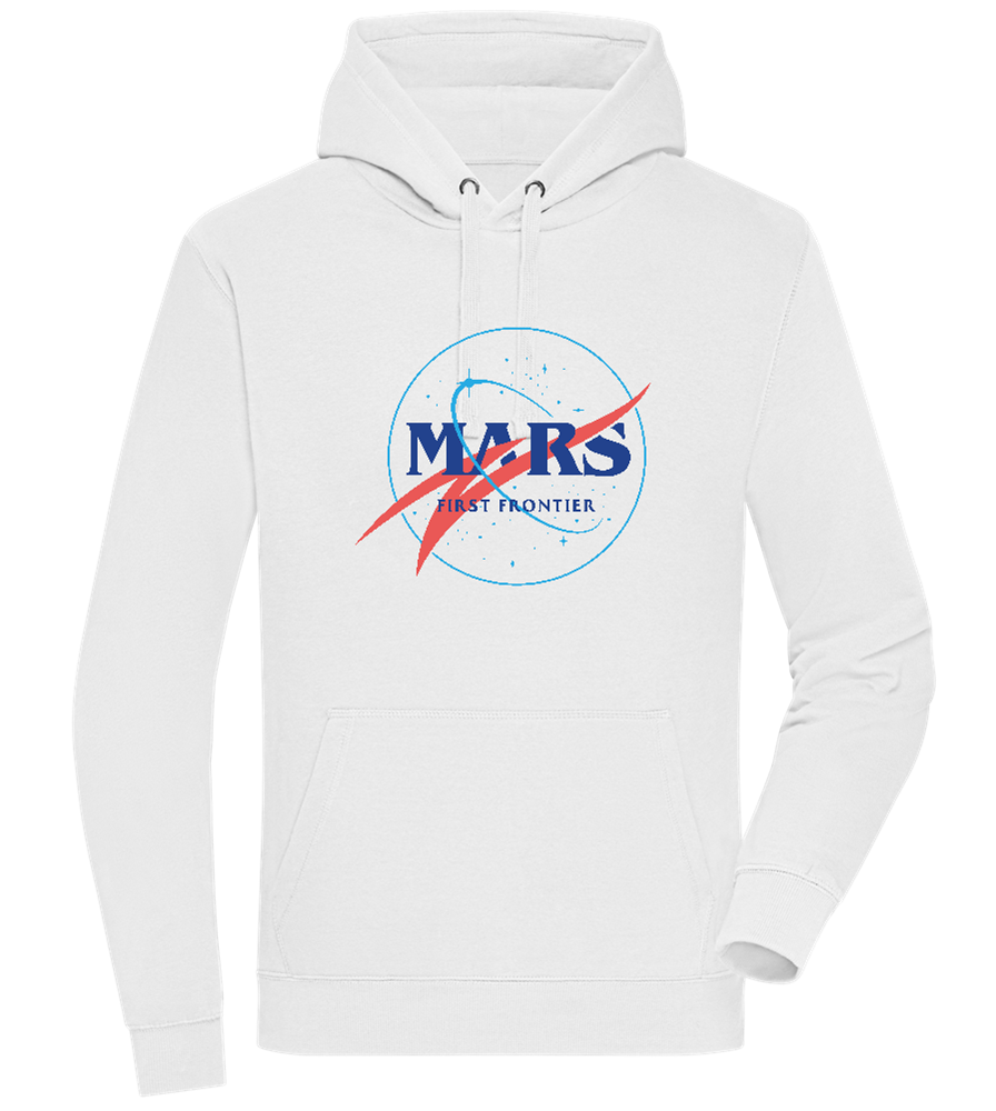 Mars First Frontier Design - Premium unisex hoodie_WHITE_front