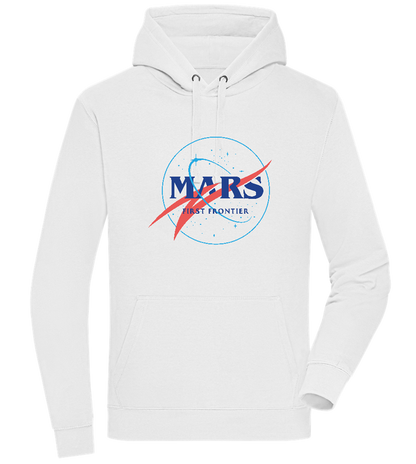 Mars First Frontier Design - Premium unisex hoodie_WHITE_front