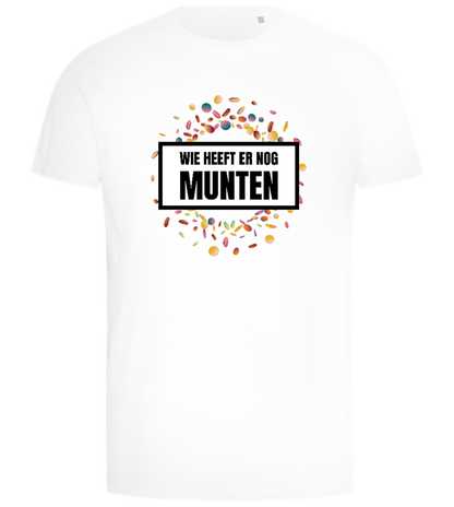 Wie Heeft Er Nog Munten Design - Comfort men's short sleeve t-shirt_WHITE_front