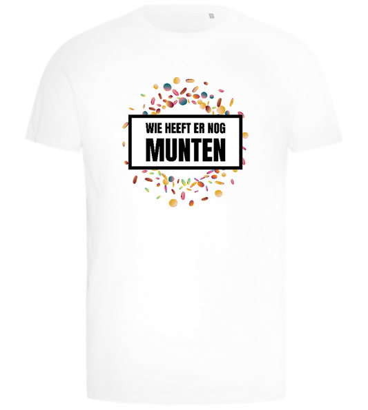 Wie Heeft Er Nog Munten Design - Comfort men's short sleeve t-shirt_WHITE_front