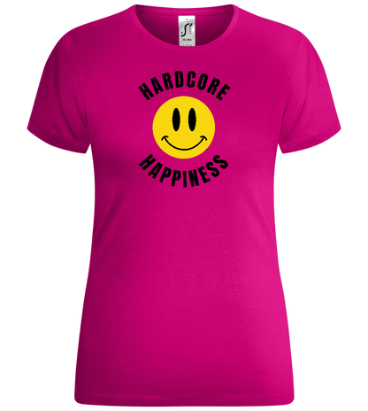 Hardcore Happiness Design - Comfort women's t-shirt_FUCHSIA_front