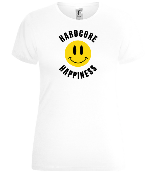 Hardcore Happiness Design - Comfort women's t-shirt_WHITE_front