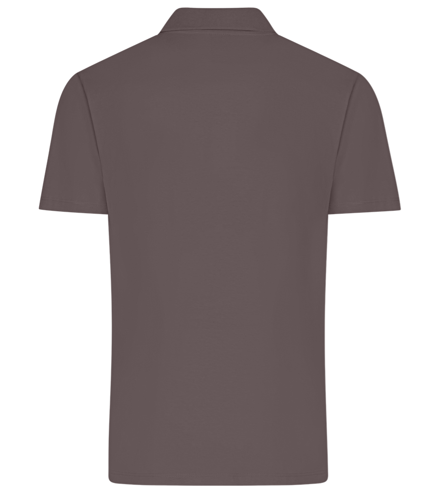 I Identify As Sober Design - Basic men's polo shirt DARK GRAY back