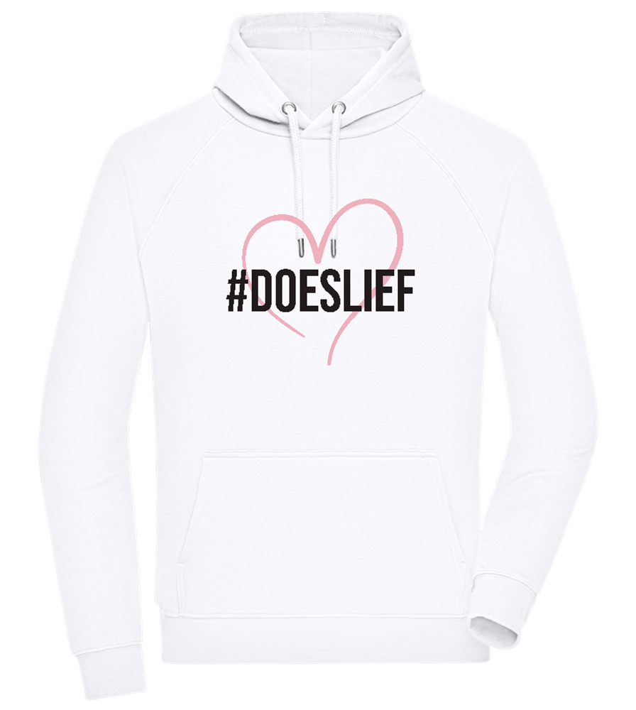 Doeslief Hart Design - Comfort unisex hoodie WHITE front