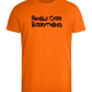 Family over Everything Design - Comfort men's fitted t-shirt_ORANGE_front