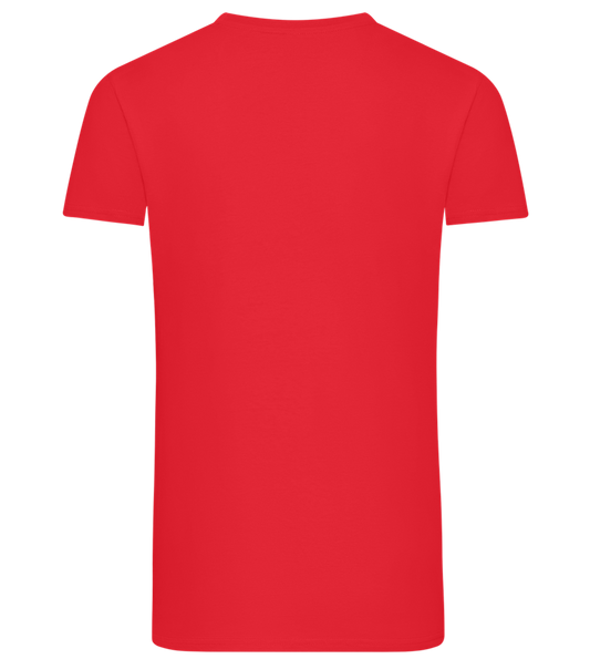 Family over Everything Design - Comfort men's fitted t-shirt_BRIGHT RED_back