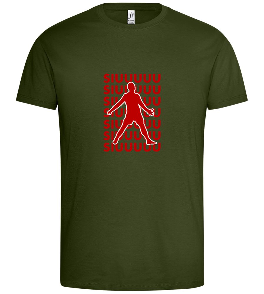 Soccer Celebration Design - Premium men's t-shirt_ARMY_front