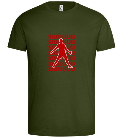 Soccer Celebration Design - Premium men's t-shirt_ARMY_front