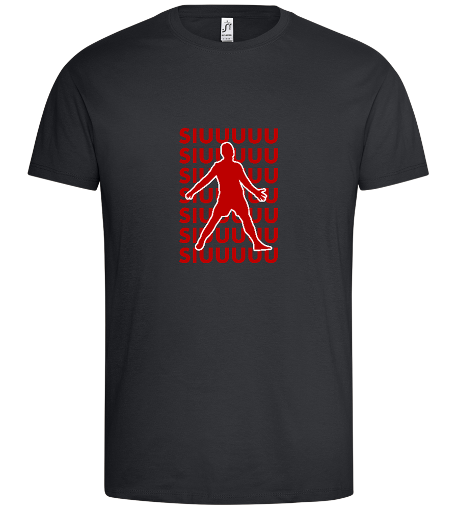 Soccer Celebration Design - Premium men's t-shirt_DARK GRAY_front