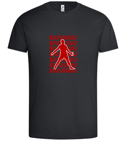 Soccer Celebration Design - Premium men's t-shirt_DARK GRAY_front