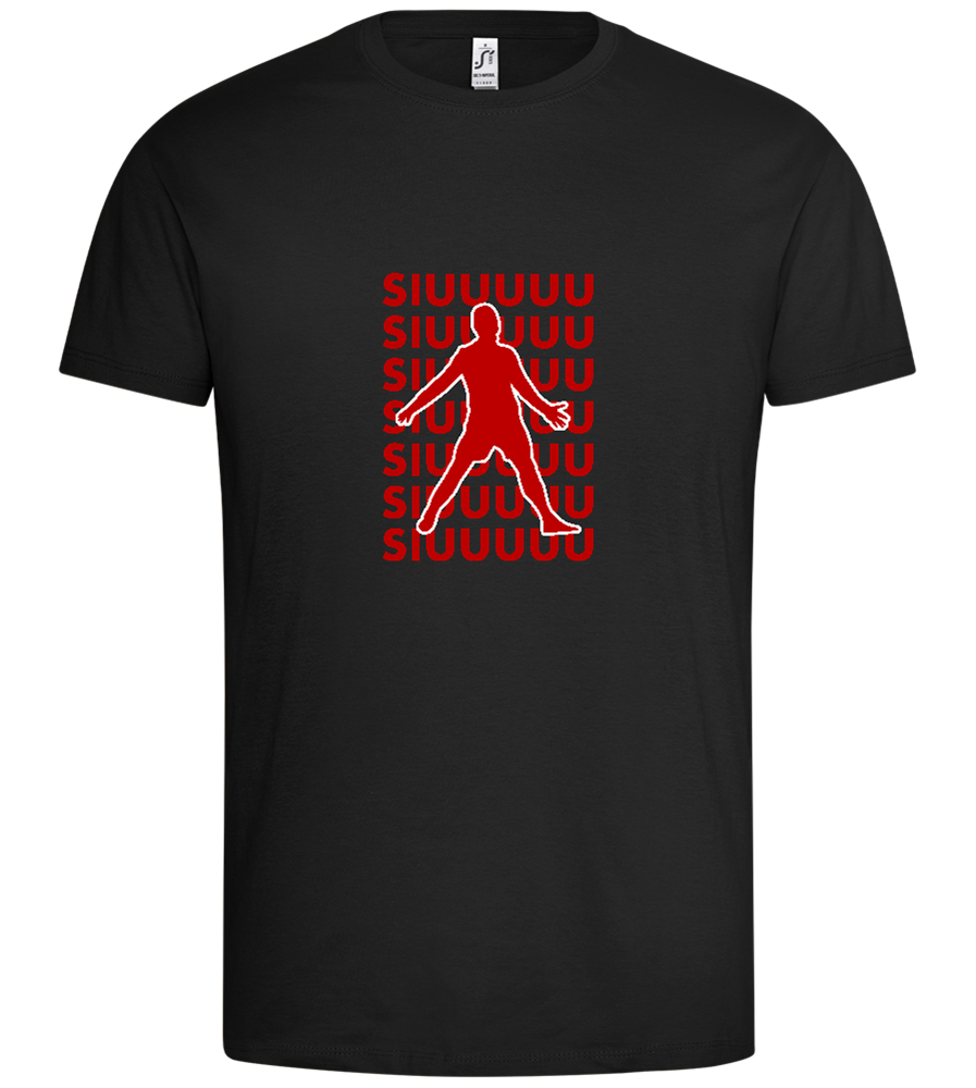 Soccer Celebration Design - Premium men's t-shirt_DEEP BLACK_front