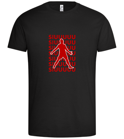 Soccer Celebration Design - Premium men's t-shirt_DEEP BLACK_front