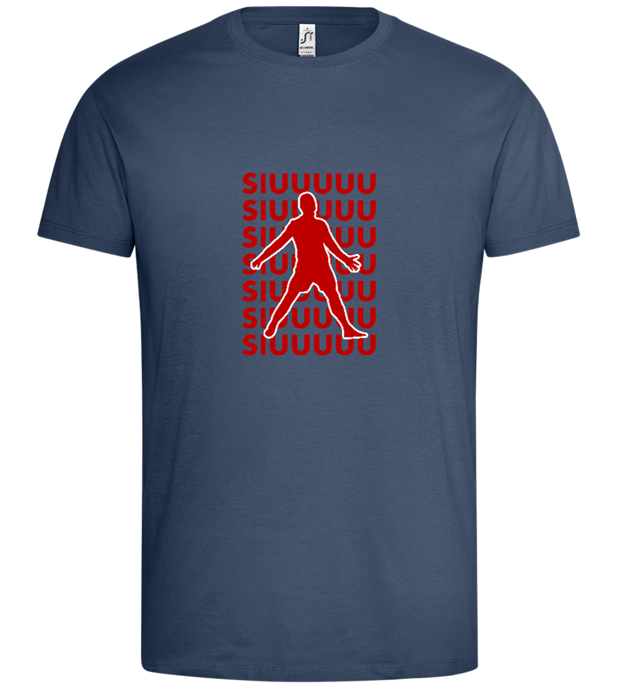 Soccer Celebration Design - Premium men's t-shirt_DENIM_front