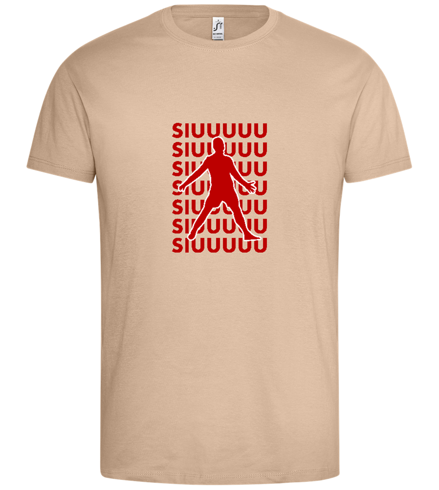 Soccer Celebration Design - Premium men's t-shirt_SAND_front