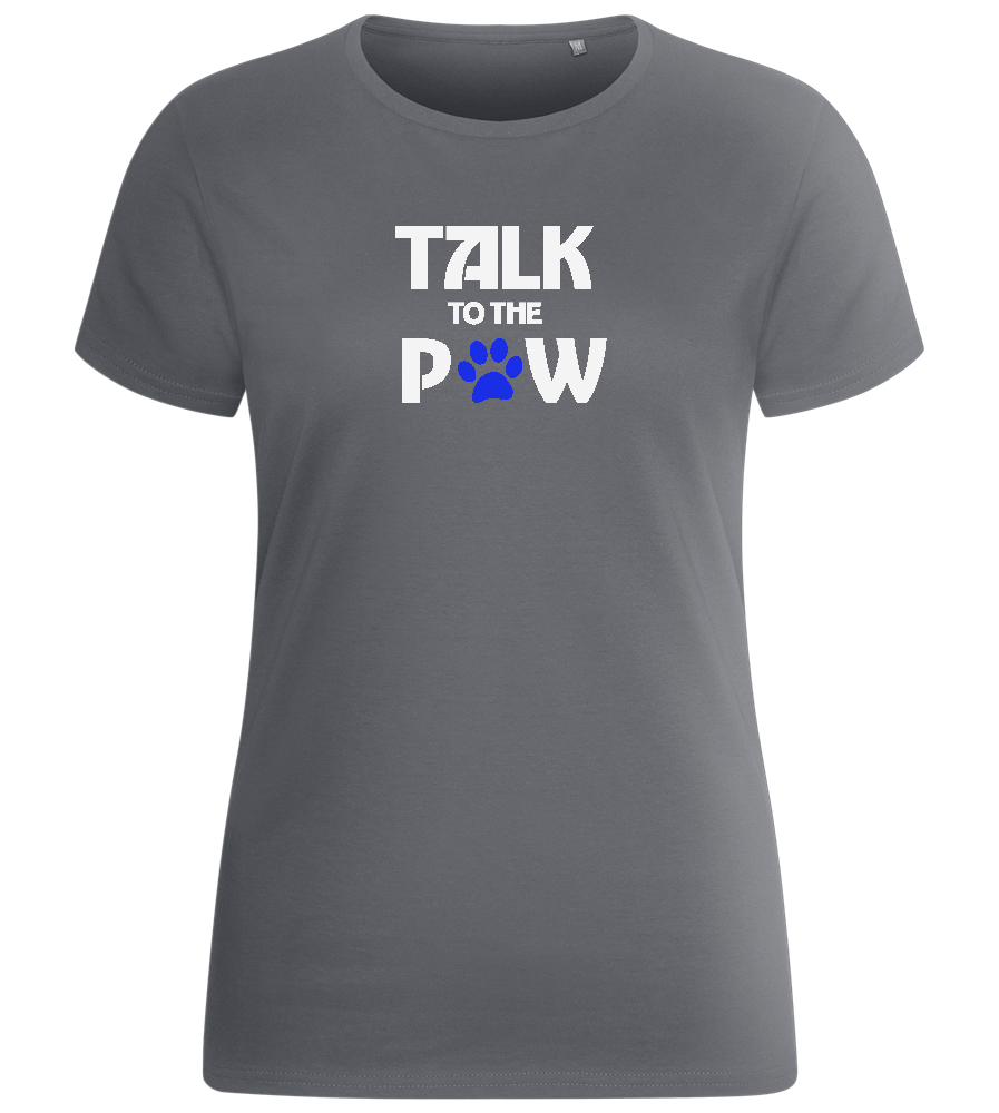 Talk to the Paw Design - Basic women's fitted t-shirt_MOUSE GREY_front