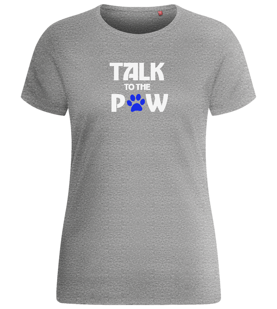 Talk to the Paw Design - Basic women's fitted t-shirt_ORION GREY_front