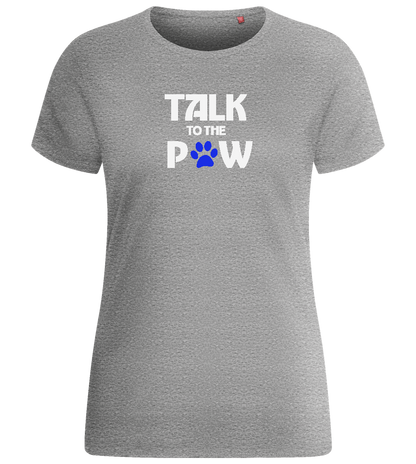 Talk to the Paw Design - Basic women's fitted t-shirt_ORION GREY_front