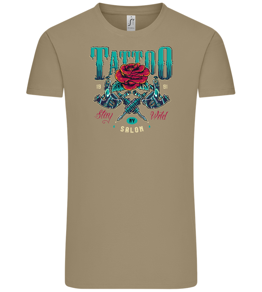 Tattoo Salon NY Design - Comfort Unisex T-Shirt_KHAKI_front