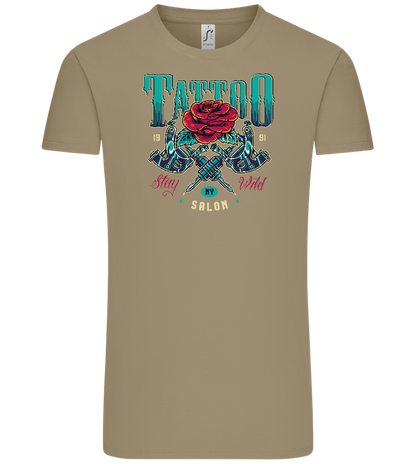 Tattoo Salon NY Design - Comfort Unisex T-Shirt_KHAKI_front