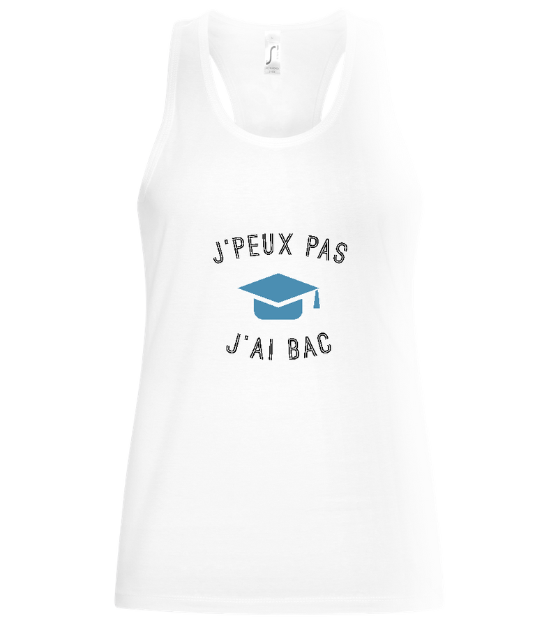 J'peux Pas J'ai Bac Design - Basic women's tank top_WHITE_front