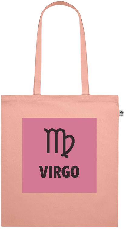 Zodiac Virgo Design - Premium colored organic cotton shopping bag_ORANGE_front